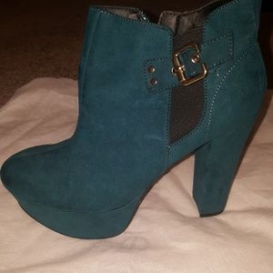 Chunky heel booties